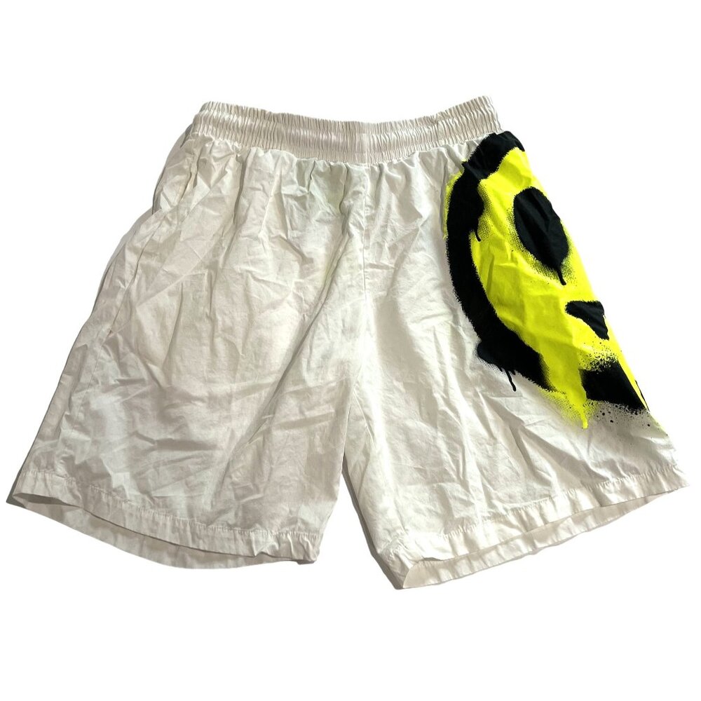 BARROW Smiley Print Shorts in White